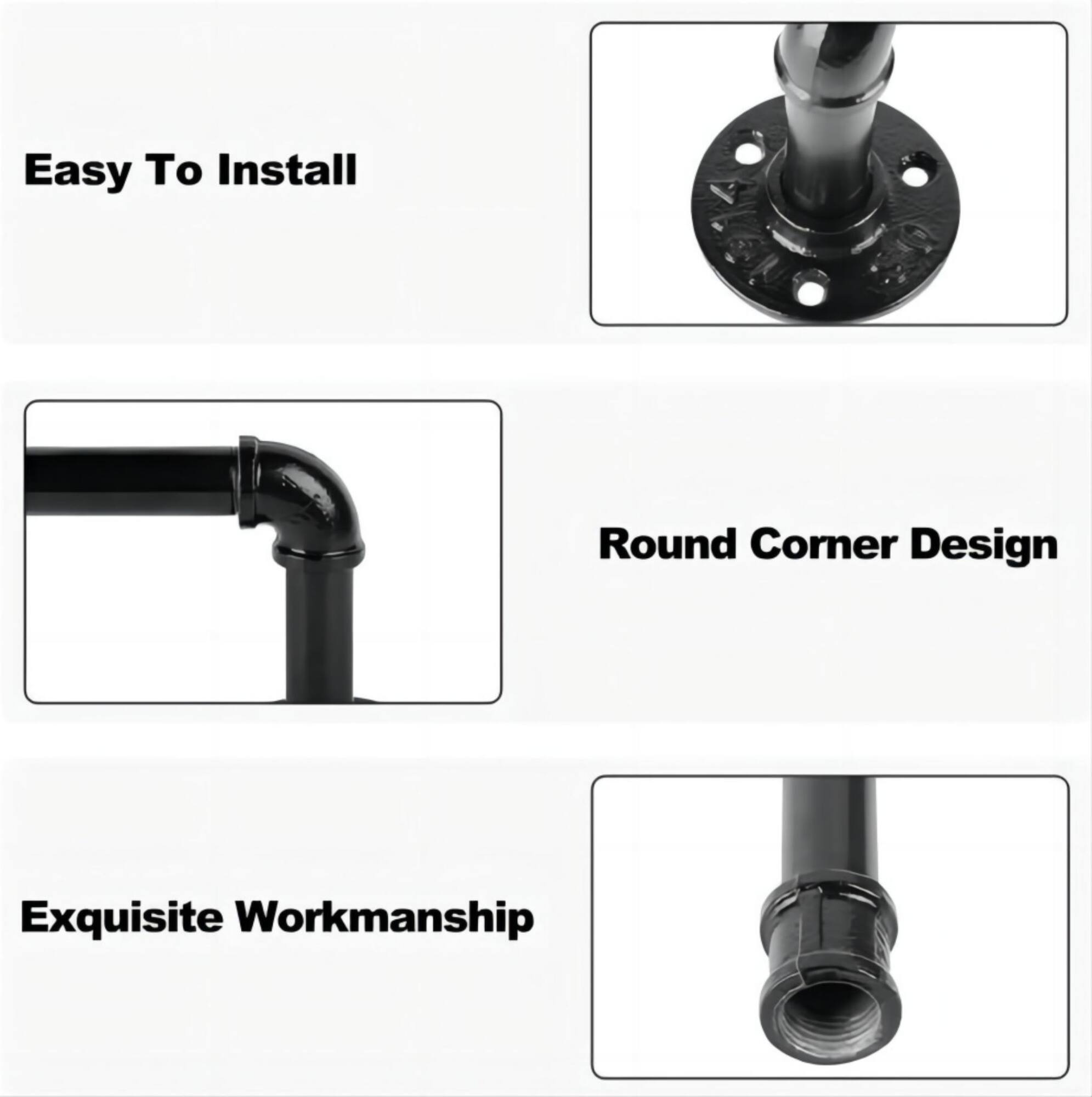 NEX™ 7-Piece Black Wall-Mounted Toilet Paper Roll Holder Set